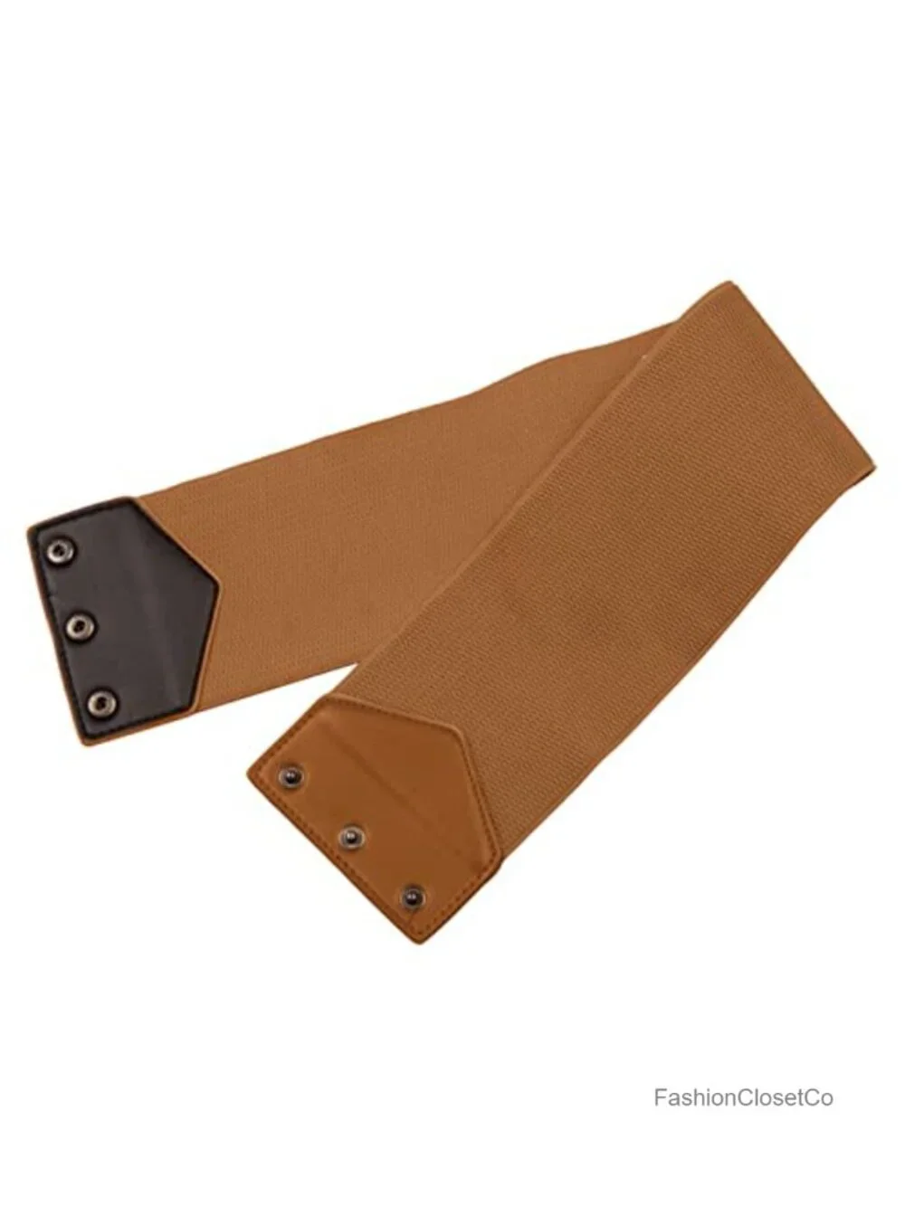 Wide Elastic Vintage Corset Waist Belt with Snap Button Closure Stretch